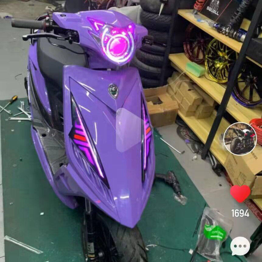 电摩托车鬼火e三代战速外壳全套电动车3代水泥灰拼色渐变改装车壳