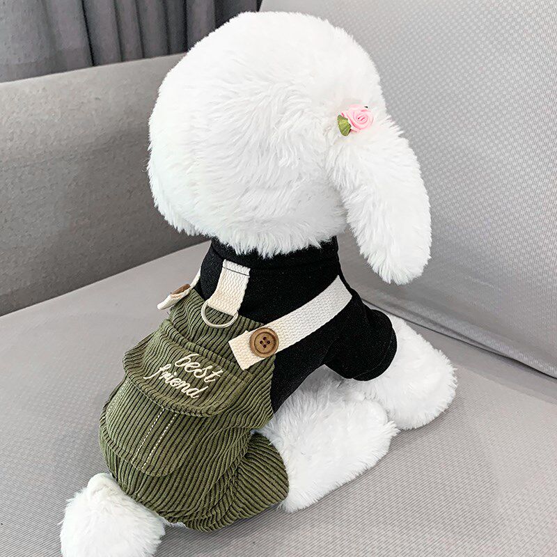 狗狗衣服牵e引宠物春秋小狗四脚背带裤泰迪博美比熊小型犬秋冬服