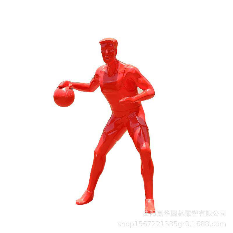 玻璃钢运动人物雕塑园林户外打球跑步体育系列广场装饰摆件
