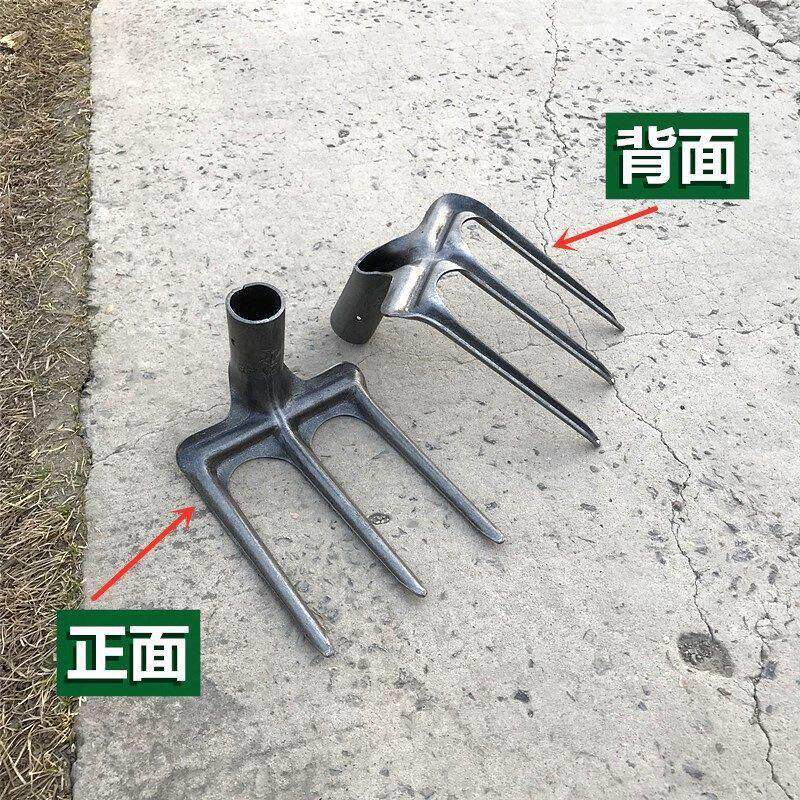 农用锰钢三齿爪耙子松土种菜园林艺翻土大号锄头叉镐开荒刨地工具