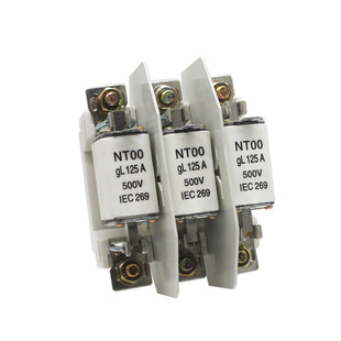 125A 100A 80A NT00 32A低压陶瓷熔断器带底座连体式 63A 160