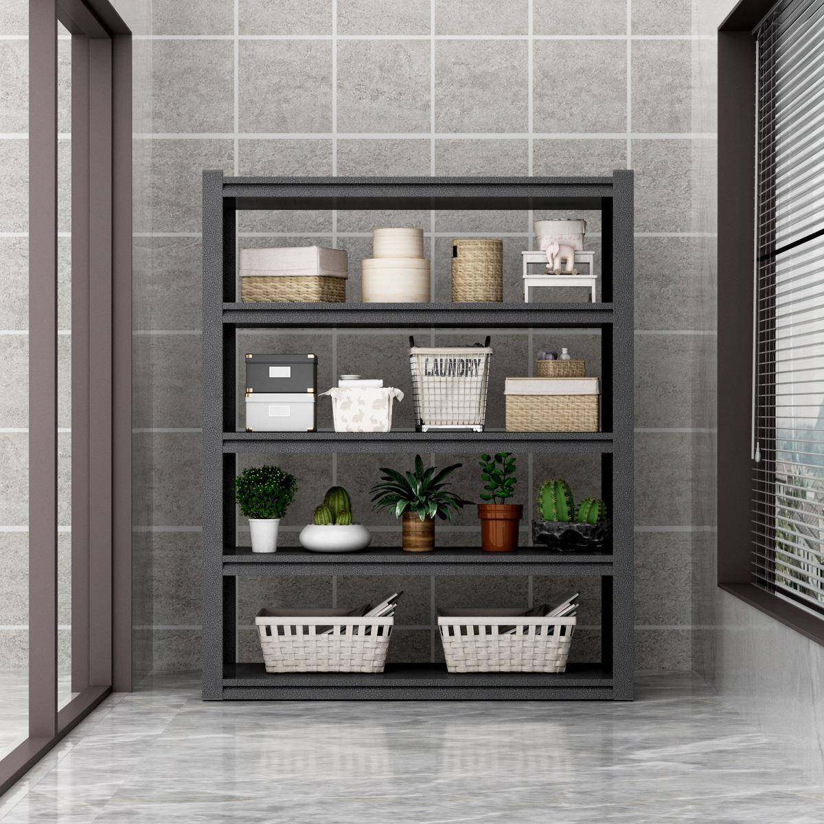 置黑色物架落地收纳架储物架橱柜隔板分层整理架台面收纳,家庭/个人清洁工具,浴室角架/置物架,淘宝优惠券,粉丝福利购,淘宝优惠卷