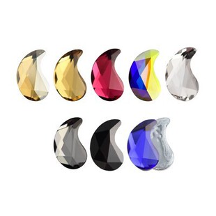 烫底2364佩斯利 豌豆形逗号异形美甲奥钻阴阳鱼钻水晶闪 6x3.7mm