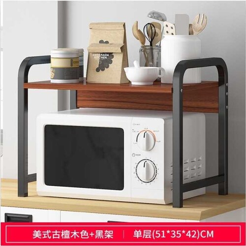 厨房置物架台面储物架双层烤箱微波炉架子桌面收纳架用品家用大全