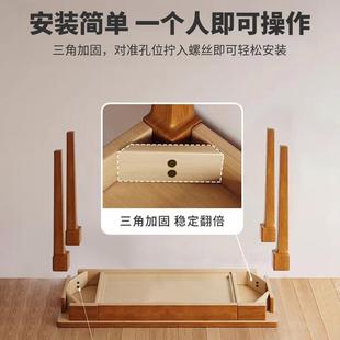 电脑桌简约家用办公桌小户型卧室写字桌长条桌子 全实木窄书桌台式