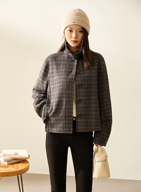 【何仙儿专属】秋冬款时尚气质修身长袖休闲简约外套女士WTZ23596