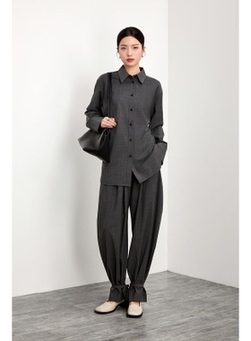 【萄禧】宽松感百搭休闲裤长裤女显瘦长裤女休闲风长裤WTZ575BSK