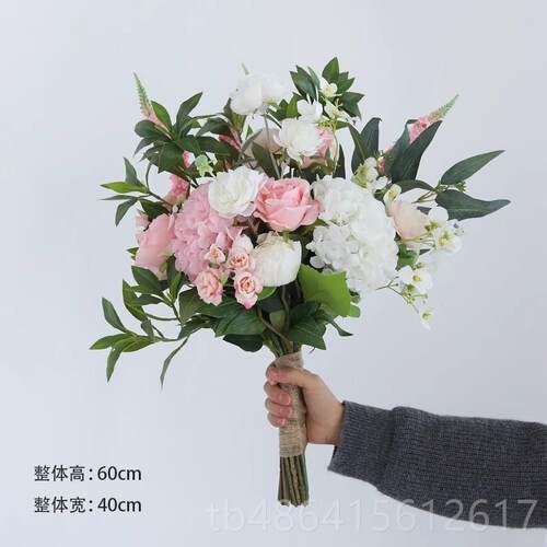 新品高档彷花厅花装饰摆件花高级感餐桌摆设真假花玫瑰花北客欧干
