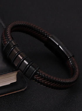 防静电手环秋冬文艺复古皮革手串高级感磁吸手链防静电手链现货