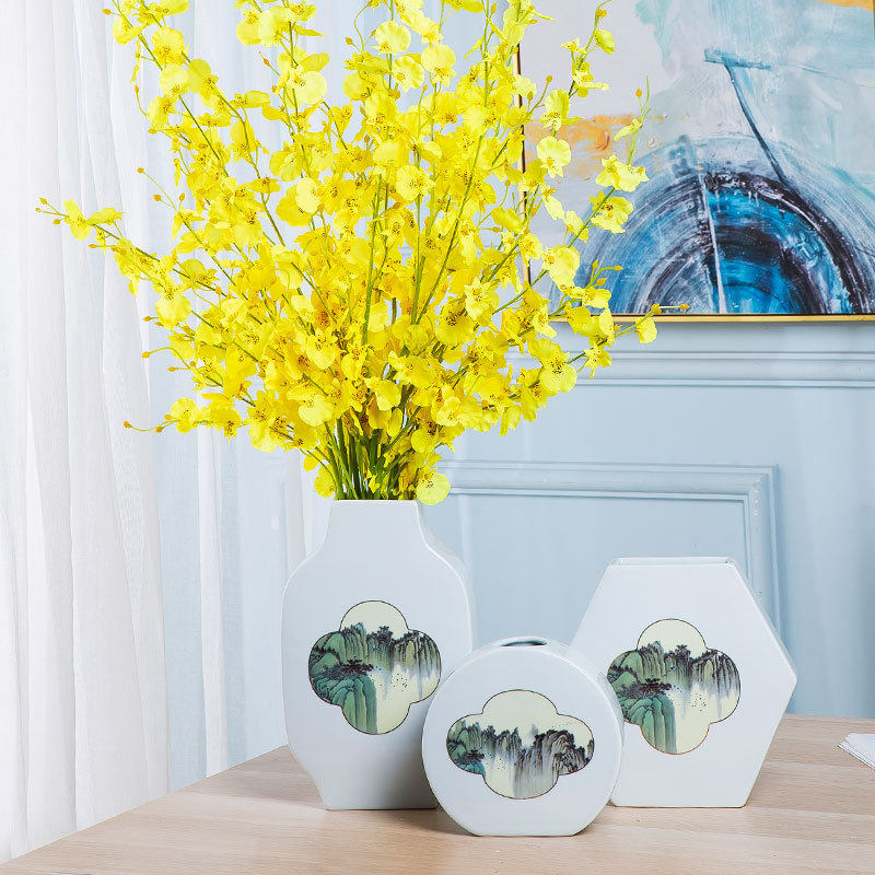 陶瓷花瓶家居客厅装饰新中式餐桌摆件北欧落地插花器干花装饰,模玩/动漫/周边/娃圈三坑/桌游,文化/体育周边,淘宝优惠券,粉丝福利购,淘宝优惠卷