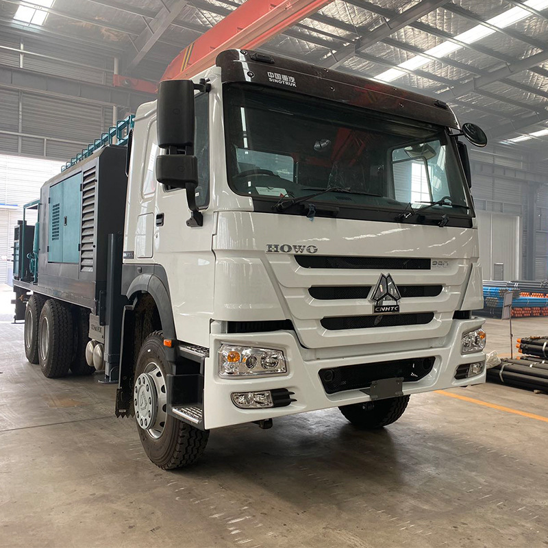 300米车载式气动钻井机 200米深水井打井机汽车空压机气钻