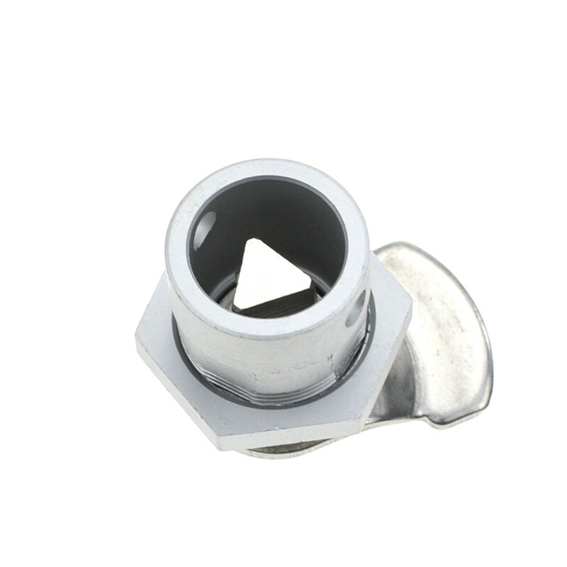 YH2776四分之一转三角缸柜凸轮锁铝合金防盗防锈锁芯信箱锁钢柜锁