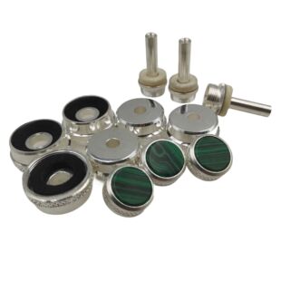 小号巴哈按键扣 连接杆 孔雀绿贝按钮 下盖 铜扣 上盖 小号配件