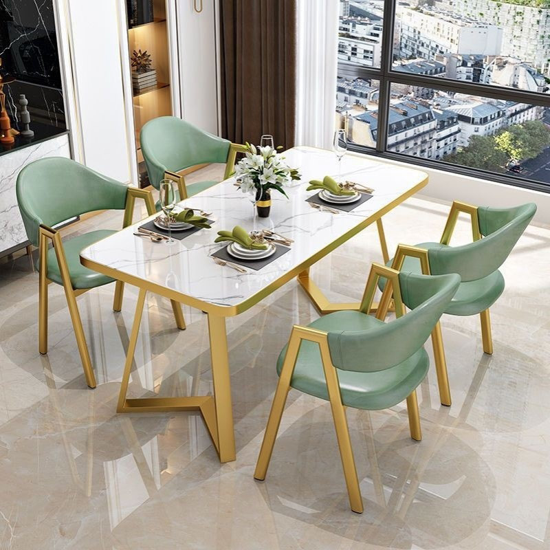 歺桌欧式餐桌家用小户型简约饭桌4人6人洽谈餐桌椅组合网红