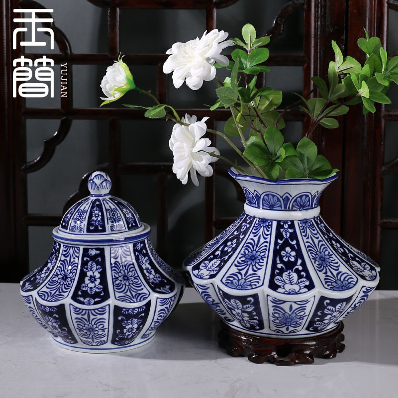 复古青花瓷陶瓷花瓶储物罐样板房民宿酒店售楼处茶室家居客厅软装,模玩/动漫/周边/娃圈三坑/桌游,文化/体育周边,淘宝优惠券,粉丝福利购,淘宝优惠卷