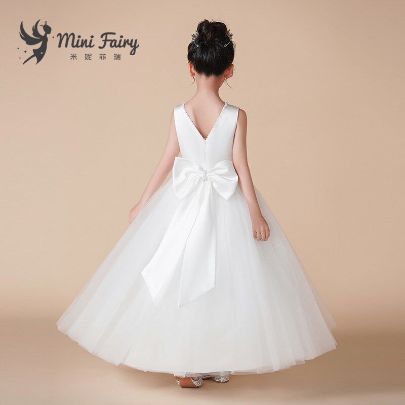 女童钢琴演奏主持人演出服儿童生日公主裙高端婚礼花童小提琴比赛