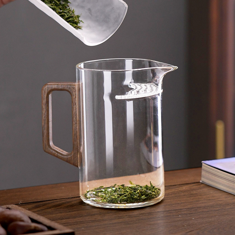 绿茶泡茶器泡绿茶专用玻璃茶壶茶水分离月牙过滤公道杯高档冲泡杯