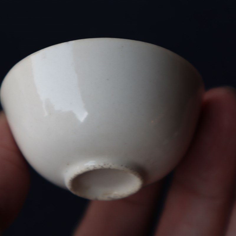 70年代德化窑白瓷超薄胎蛋壳杯 工夫茶小品啜茶 若深暖白迷你小杯