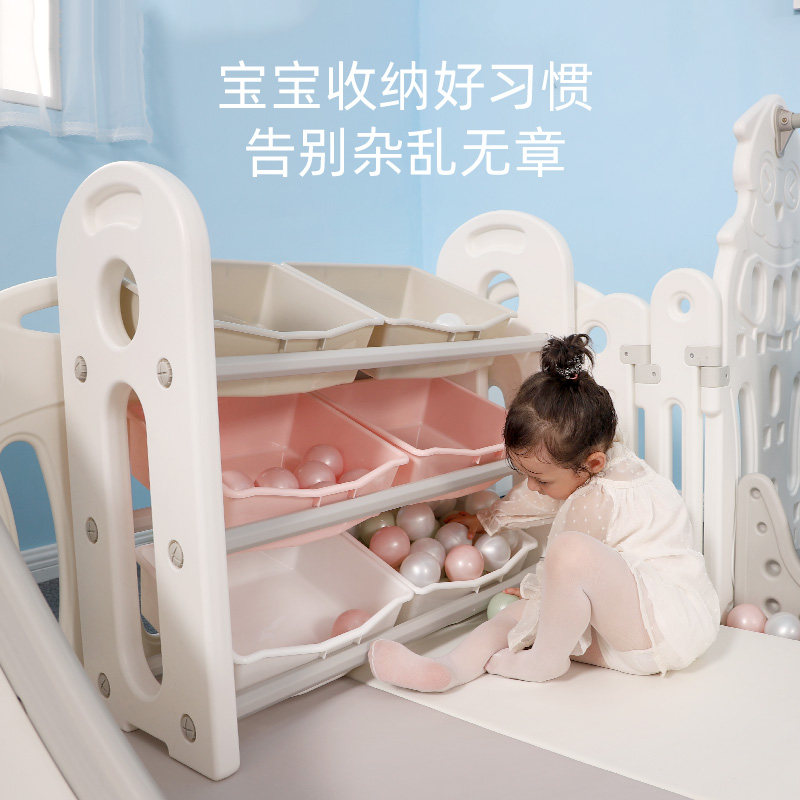 儿童宝宝玩具书架家用落地整理绘本架子幼儿多层大置物收纳柜婴儿