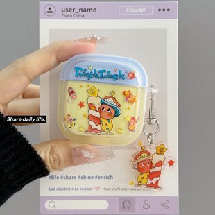 可爱小蜡烛星星人适用于华为freebuds 6i蓝牙耳机保护套freeclip耳机壳se3硅胶Pro2防摔4e趣味5i卡通Pro4新款