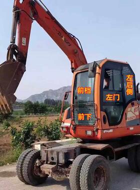 B85挖掘机前档风玻璃车门推拉窗后档右臂天窗钢化玻璃
