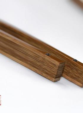 7寸8寸95寸手工仿古色水磨玉竹宣纸折扇文玩扇子玉竹扇骨苏工扇面