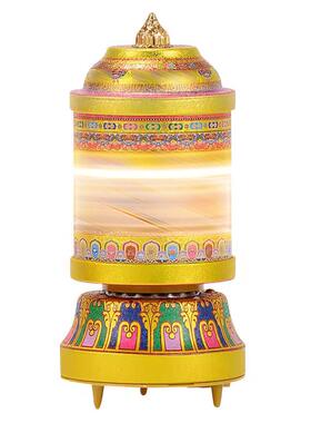 电动转轮室内家用插电式转筒桌面转动金桶摆件