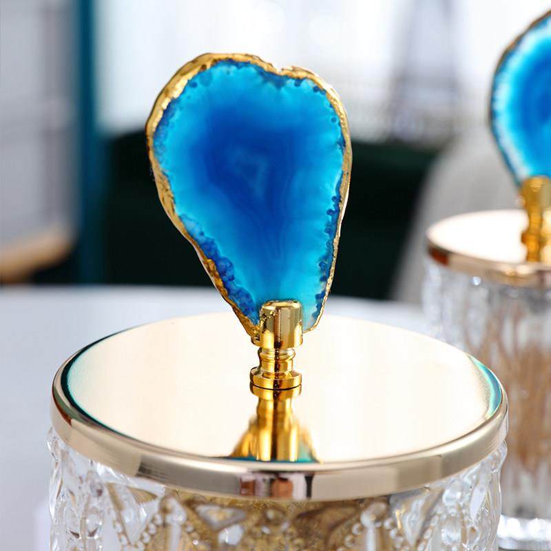 创意轻奢糖果罐客厅茶几玻璃储物罐牙签筒棉签糖果收纳盒家居饰品,家居饰品,储物罐,淘宝优惠券,粉丝福利购,淘宝优惠卷