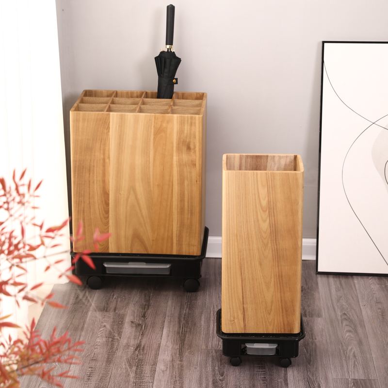 商用雨伞架子轻奢实木大容量酒店收纳伞桶家用门口挂伞筒定制LOGO