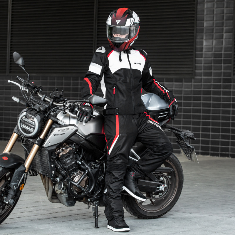 摩多狼摩托车骑行服套装男夏季透气越野机车公路服防摔防水赛车服