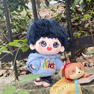 周深毛绒长发棉花娃娃新款骨架周可可明星玩偶公仔礼品现货