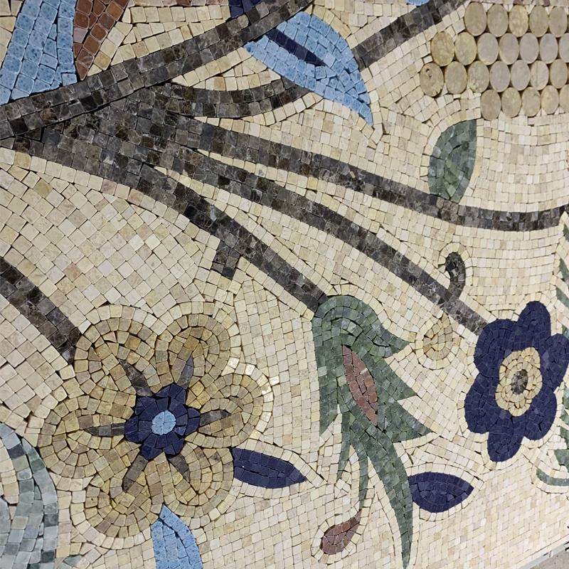 艺术欧式壁画马赛克剪画天然石材装饰玄关客厅入户餐厅背景墙鹿图片