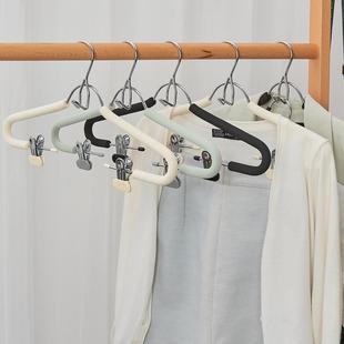 衣架连体防滑家用带夹衣架裤 套装 架一体汉服衣架子衣帽间高端衣架