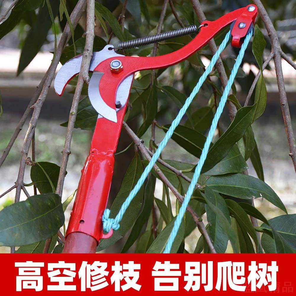 高枝剪刀带绳省力采果修枝器