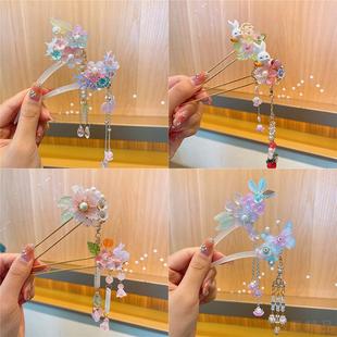 簪子女古风儿童发夹发饰百搭时尚中后脑勺设计感流苏发簪