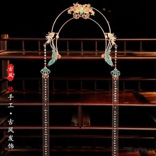 唐风异域敦煌汉服头饰古风神女发冠敦煌风圣女冠仙侠风仙气发饰