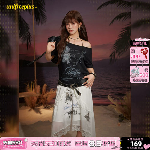 UNIFREEPLUS大码亚文化短袖T恤