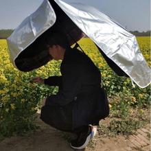 采茶遮阳专用防晒伞摘茶叶可以在身上的背式太阳黑胶雨伞神器