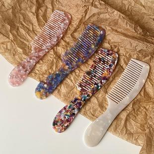高级感女士长发专用梳子小巧随身便携ins家用大齿宽齿醋酸防静电
