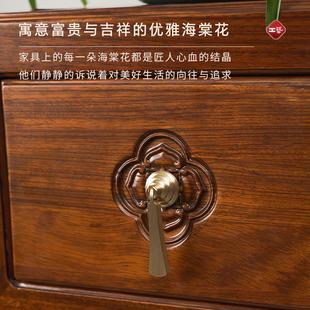 实木花架客厅玄关电视柜旁高花架子高端花几阳台落地式 乌金木中式