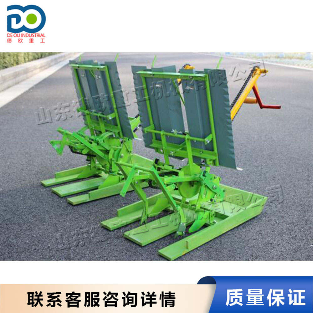 小型手摇插秧机 双行人力步退式栽种机 可调节水稻秧苗插苗机