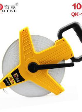 奇克QK-10018  100米玻璃纤维架式布卷尺 皮卷尺