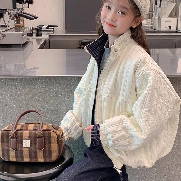 女童棉服冬装2026新款洋气儿童韩版外套中大童秋冬款夹棉加厚上衣