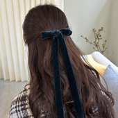 真丝丝绒蝴蝶结发夹女后脑勺2026新款 3件8折 高端夹子头饰发夹