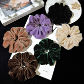 赵露丝同款 3件8折 真丝丝绒大肠发圈女高级感丸子头花皮筋发圈