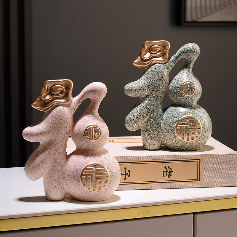 创意福葫芦摆件客厅中式新房乔迁礼物客厅玄关电视柜酒柜装饰