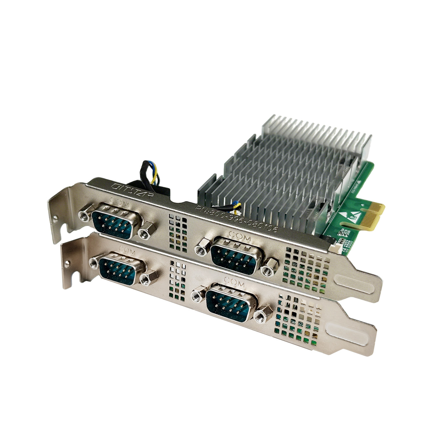 100%国产化PCIE转4口串口卡4路RS232/422/485COM口扩展卡GEC-134