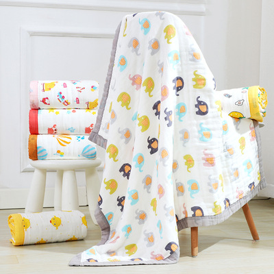 十层纱布被婴儿纱布浴巾加厚全棉F盖毯儿童毛巾被宝宝浴巾四季