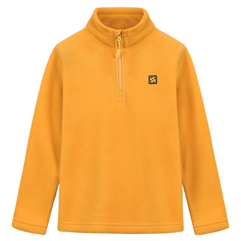 斯博兰帝儿童抓绒衣秋冬加绒男童女童H摇粒绒套头卫衣中大童上衣