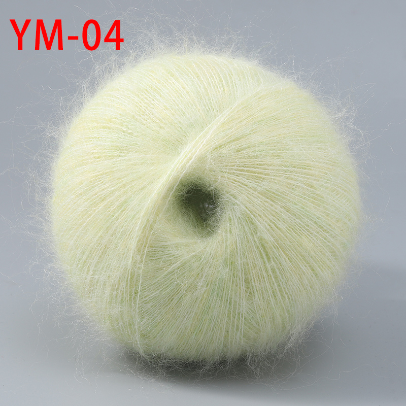 高端真丝马海毛毛线细线马海毛线软糯羊I毛线手编围巾披肩细毛线